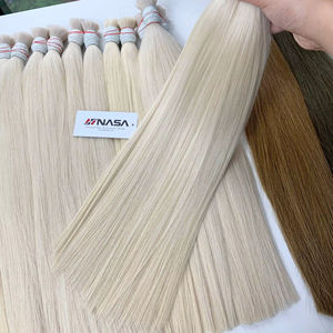 Extensiones de cabello Remy a granel ruso 100g Color claro 65cm de longitud Máquina de cabello humano vietnamita Paquetes de trama Doble - Product Image 1