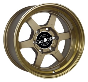Galop 4WD plat profond 6 rayons 15 <span class=keywords><strong>pouces</strong></span> 16 <span class=keywords><strong>pouces</strong></span> décalés 4x4 <span class=keywords><strong>4x100</strong></span> 4x114.3 6x139.7 0 et roues tout-terrain pour SUV voiture de sport - Product Image 1