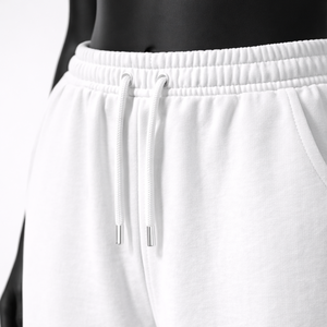 Pantalones Deportivos Blancos Personalizados de Pierna Ancha para Mujer, con Cordón Ajustable, Cintura Elástica, Corte Recto, Estampado Gráfico, Pantalones de Descanso, Venta al Por Mayor OEM - Product Image 5