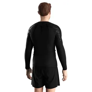 Camiseta Deportiva para Hombre, de Secado Rápido, Manga Larga, Spandex/Poliéster, Anti-Pilling y Costuras Resistentes, Personalizable, Venta al Por Mayor OEM - Product Image 3