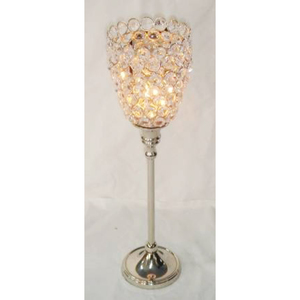 Support de bougie de luxe en cristal doré, idéal pour la décoration de table de restaurant, d'hôtel et de mariage - Product Image 5