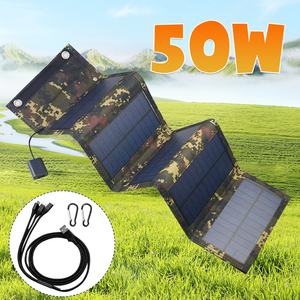 SMARAAD Mini Zonnepanelen 60W 50W 30W Buiten Waterproof Oplaadbare USB <span class=keywords><strong>5V</strong></span> Oplader Draagbare Opvouwbare Zonnepanelen - Product Image 3
