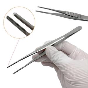 Juego de 3 Pinzas Debakey para Cirugía de Ametrina, Pinzas para Tejidos Atraumáticas, Manuales, de Acero Inoxidable, Instrumentos Quirúrgicos con Certificación CE - Product Image 3