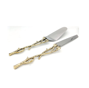 สแตนเลสทองเหลืองเค้กเซิร์ฟเวอร์พิซซ่าเซิร์ฟเวอร์พิซซ่าล้อตัดใบมีดมีดพิซซ่าเครื่องมือเค้กเซิร์ฟเวอร์ขายร้อน - Product Image 3