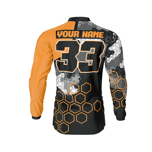 เสื้อกีฬาแขนยาวผ้าโพลีเอสเตอร์แห้งเร็วพิมพ์ซับลิเมชัน100% ตามสั่ง - Product Image 2