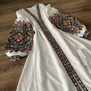 green emerald velvet dress Iryna Embroidered Ukrainian Dress