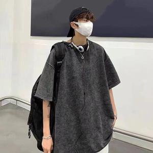 Man Active Oversized Acid Wash Raw T Shirt Acid Wash T-Shirt Oversized - Product Image 2