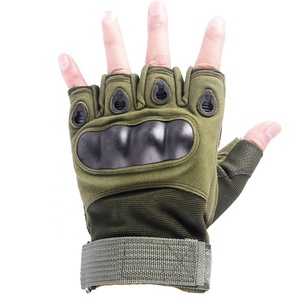 Gants de moto demi-doigt de paume rembourrés en gel souple respirant de taille personnalisée compatibles avec les écrans tactiles pour les sports de plein air - Product Image 2