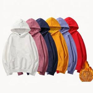 Sudadera con capucha personalizada de poliéster/algodón polar transpirable de alta calidad para hombre, jersey de gran tamaño, tejido de punto de estilo libre pesado - Product Image 1