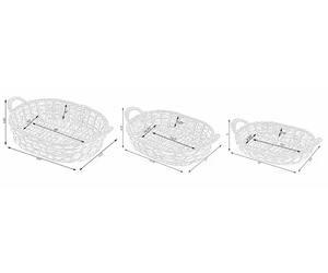 Set of 3 water <b>hyacinth</b> <b>baskets</b> Handmade Storage <b>Basket</b> Wholesale eco-friendly Made in Vietnam - Product Image 2