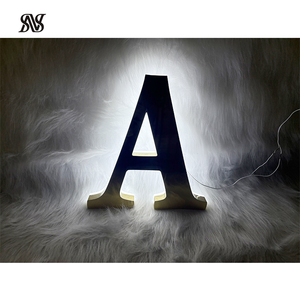 Lettres de canal extérieur d'affaires avec logo décoration murale logo 3D personnalisé panneau noir panneau d'adresse métal rétro-éclairé chante - Product Image 5