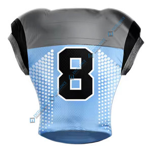 Maillot de football américain personnalisé à manches courtes 100% polyester respirant, design de tissu personnalisé, vêtements de sport, nom de l'équipe - Product Image 3