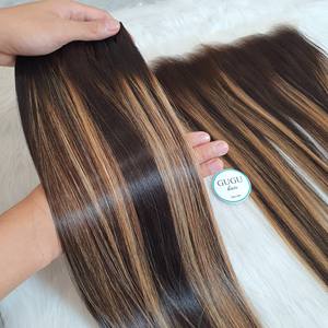 Producto más vendido cabello crudo liso de hueso de Vietnam un solo donante paquetes de 8 - 30 pulgadas con frontal HD 13x4 - Product Image 3