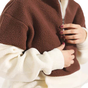 OEM diseño nuevo estilo de moda personalizado Sherpa sudaderas con capucha mujer Casual Sherpa sudaderas con letra de impresión suelta mujeres sudaderas con capucha - Product Image 3