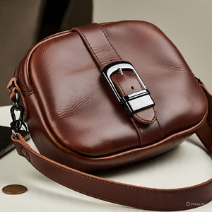 ¡Novedad de 2025! Bolso de cubo de cuero genuino informal de lujo para mujer, bolso de cuero elegante para Primavera, bolso de mensajero para mujer - Product Image 6