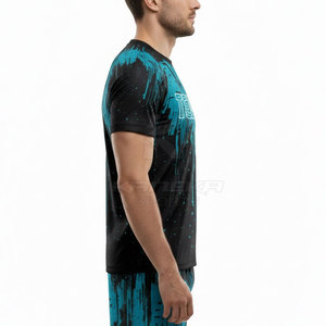 เสื้อเจอร์ซีย์ซับลิเมชั่นฤดูร้อน ระบายอากาศได้ดี แห้งเร็ว แขนสั้น ผ้าโพลีเอสเตอร์ 100% ปรับแต่งได้ เหมาะสำหรับกีฬาทีม - Product Image 3