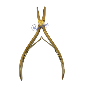 Alicates multifunción de alta calidad para extensiones de cabello en Plasma Gold Finish Herramientas de peinado de acero inoxidable - Product Image 1