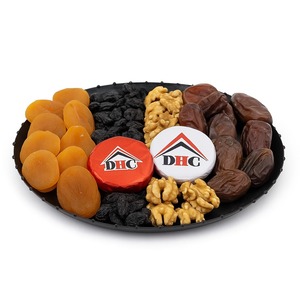 Impresionante bandeja de servicio de metal de color negro mejora la decoración de su hogar ofreciendo una hermosa manera de servir a los invitados sus mejores golosinas - Product Image 3