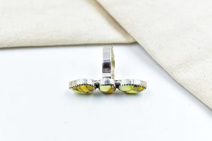 Bague florale ajustable en argent sterling fait main avec dahlia en turquoise et miel pour femme, bijoux bohèmes pour mariage et fête, pierre précieuse naturelle - Product Image 4