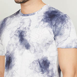 เสื้อยืดแขนสั้นผ้าโพลีเอสเตอร์สำหรับผู้ชายชุดกีฬาฤดูร้อนพิมพ์โลโก้แบบเรียบ - Product Image 5