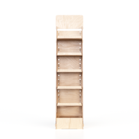 Étagères de présentation réglables, double face, écologiques, légères, portables, en bois, pour supermarché, 3 à 8 niveaux