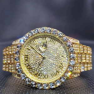 Montres en diamant pour <span class=keywords><strong>femme</strong></span> uniques de luxe pour <span class=keywords><strong>femme</strong></span> <span class=keywords><strong>Montre</strong></span> ronde en argent pour <span class=keywords><strong>femme</strong></span> Cadran de marque personnalisé Montres-bracelets à <span class=keywords><strong>quartz</strong></span> de luxe en zircon glacé - Product Image 3