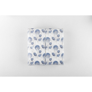 Serviettes imprimées bleues 40x40cm, pliées 1/8, en tissu sec ultra-doux, 480 pièces, B2B - Product Image 3