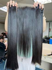 Lots en gros de cheveux humains vierges Remy vietnamiens de haute qualité, texture lisse et droite, toutes les couleurs, double trame, ondulation naturelle - Product Image 5