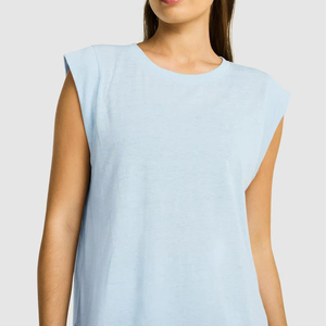 เสื้อกล้ามผู้หญิงผ้าใยไผ่ถักแขนกุดระบายอากาศเป็นมิตรกับสิ่งแวดล้อมแห้งเร็วเสื้อครอปสำหรับฤดูร้อน - Product Image 3