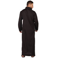 Thobe / Thawb Hecho a Mano con Cuentas, Ropa Tradicional Musulmana de Alta Costura para Hombre, Talla Grande, Ropa Casual de Calle, Poliéster, Manga Larga