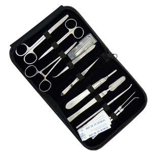 Students Surgical Kits 11 Pieces With <b>Needle</b> Holder Forceps Tweezers <b>Scaler</b> Scissor Probe Stainless Steel Surgical Tanning Kit - Product Image 2