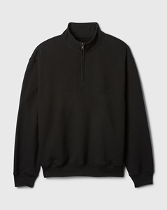 เสื้อกันหนาวแขนยาวแบบรูดซิป100% คอปกตั้งทรงโอเวอร์ไซส์ทำจากผ้าฝ้ายผ้าฟลีซแบบกำหนดเอง - Product Image 5