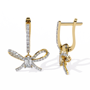 Brilliant 18K <b>Gold</b> <b>Earring</b> with Lab-Grown Diamond Premium Diamond <b>Earrings</b> - Product Image 4