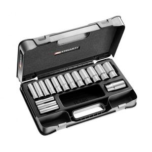 Juego de llaves de vaso métricas de 6 puntas de largo alcance Facom de 1/2'' y 16 piezas - Product Image 1