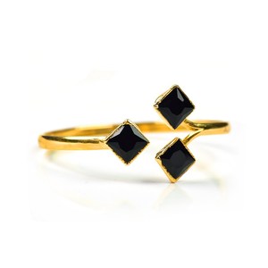 Black Onyx Hydro Gemstone <b>Bracelet</b> Cuff Brass Womens <b>Bracelet</b> Unique Gift <b>For</b> Her 925 <b>Sterling</b> <b>Silver</b> - Product Image 2