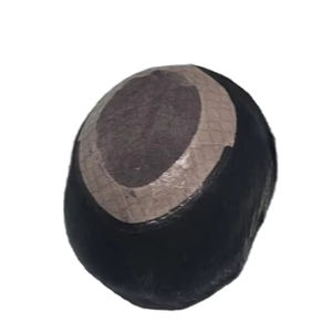 Toupet en cheveux humains Remy indiens de style Yaki Taz Hair BD, trame unique pour système capillaire pour hommes en dentelle - Product Image 6