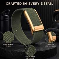 Bracelet de montre en nylon noir et gris pour Whoop 5.0, bracelet de remplacement élastique tissé, boucle en métal, boucle sport
