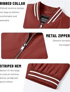 Vestes épaisses pour hommes coupe-vent printemps manches régulières imperméable travail perlé fermeture éclair vers le haut grande taille Bomber veste polaire pour hommes - Product Image 4