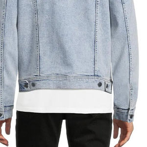 Nueva Chaqueta Vaquera de Moda de Invierno, Última Llegada, al por Mayor, Lavada, Personalizada con Logotipo Frontal, Chaquetas Vaqueras para Adultos Hombres - Product Image 6