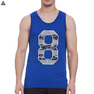 Débardeur décontracté pour homme en tricot personnalisé avec logo en gros pour la musculation et le fitness, tissu respirant en coton/bambou - Product Image 4