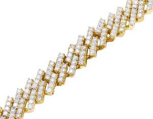 Chaîne cubaine en or jaune massif 10 carats de haute qualité avec diamants de laboratoire, collier tendance hip-hop glacé, cadeau de mode pour homme - Product Image 3