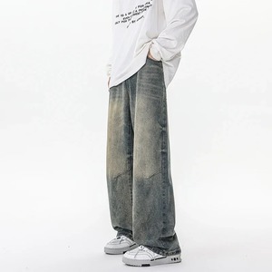 2025 personnalisé surdimensionné hommes jean Top qualité décontracté élégant pantalon droit 100% coton délavé conception Denim pantalon - Product Image 6