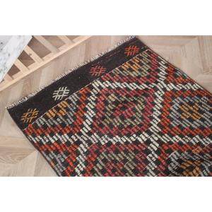 2.7x8.9 ft Vintage Rug, Kilim Rug, <b>Brown</b> Persian Rug <b>Wool</b> - Product Image 4