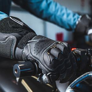 Gant de moto en cuir personnalisé pour hommes et femmes Gants de moto imperméables à écran tactile plein doigt - Product Image 6