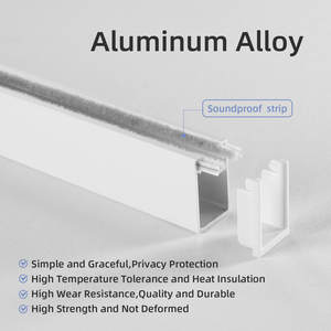 ZSTARR - Tiras de Bloqueo de Luz de Aleación de Aluminio en Forma de U para los Lados de Persianas y Cortinas, Rieles Laterales Opacos para Dormitorio - Product Image 3
