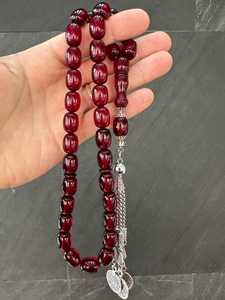 Collar de Oración Islámico Tasbih Musulmán Tradicional de Resina Hecha a Mano, con Cuentas de Ángel, Cadena Religiosa Ecológica para Adoración - Product Image 3