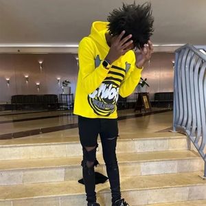 Sweat-shirt à Capuche Imprimé Lettre Surdimensionné pour Homme, Streetwear Vintage, Grande Taille, Sweat à Capuche pour Homme - Product Image 3