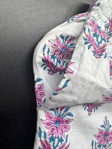 Conjunto de Pijama de Algodón Ligero y Cómodo, Ropa de Dormir Hecha a Mano en India, Unisex, Algodón Puro, Cintura Elástica, Casual para Verano y Primavera - Product Image 3