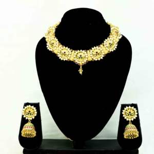 ชุดสร้อยคอและต่างหูทองชุบ 14K 18K 24K สำหรับผู้หญิง ขายส่ง ดีไซน์ลายดอกไม้ เครื่องประดับแฟชั่นงานแต่งงาน - Product Image 2