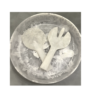 Cucharas de resina para servir con cuenco Vajilla para cenar y en la mano Cubiertos Cucharas de resina hechas a mano - Product Image 5